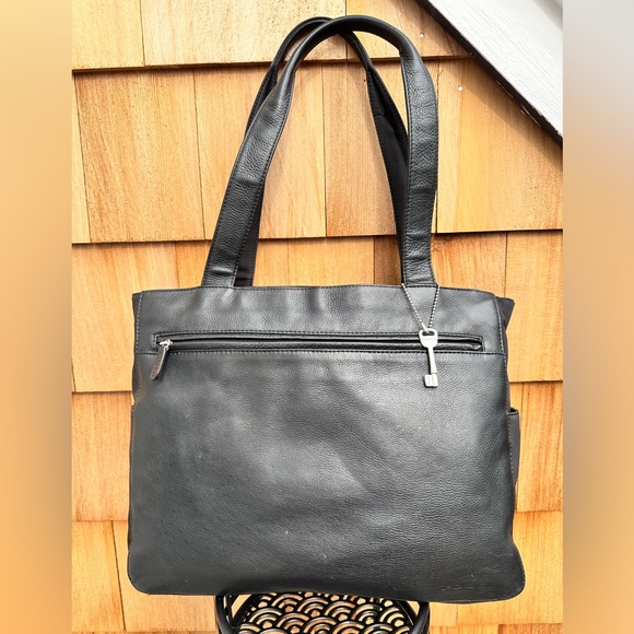 Fossil!!!  Leather and Nylon Work Tote - Picture 1 of 13